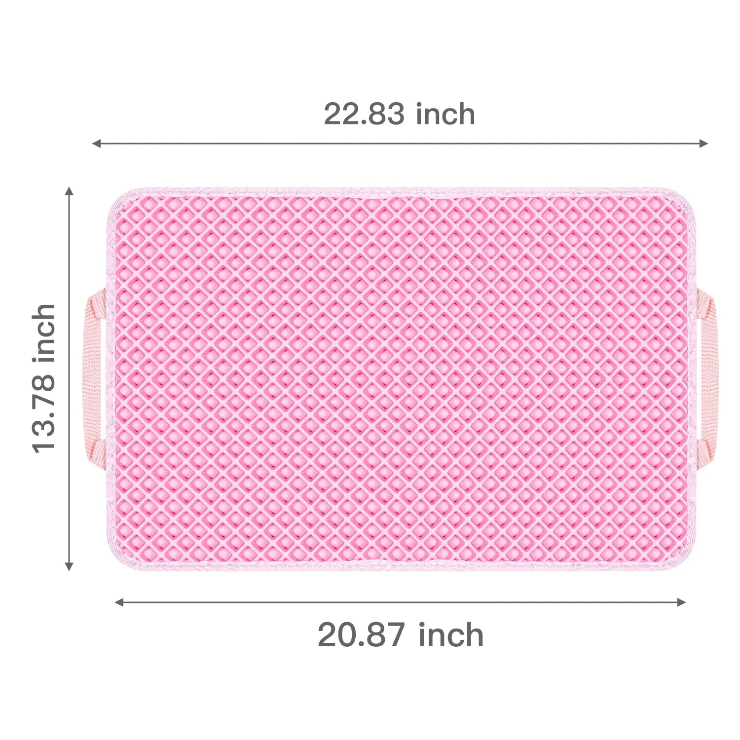 Double Layer anti Tracking Waterproof Cat Litter Trapping Mat Pink