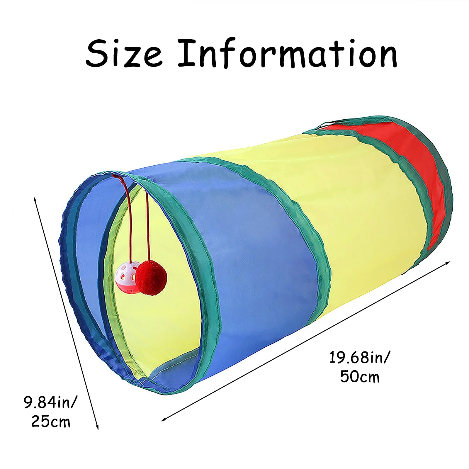 Cat Tunnel,Interactive Cat Toy,2-Ways Cat Tunnels for Indoor Cats